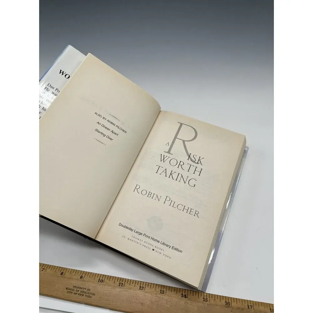 A Risk‎ Worth Taking by Pilcher Robin Hardcover Book 2004